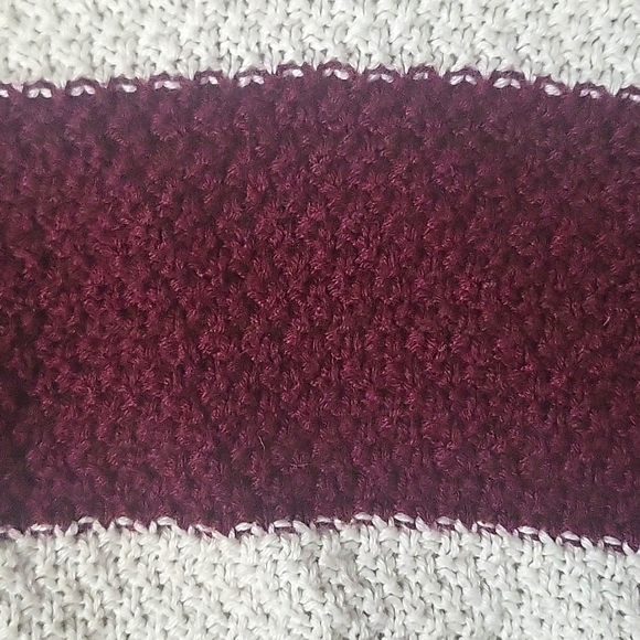 Pink Republic Plum and Offwhite Stripe Sweater - Picture 8 of 9